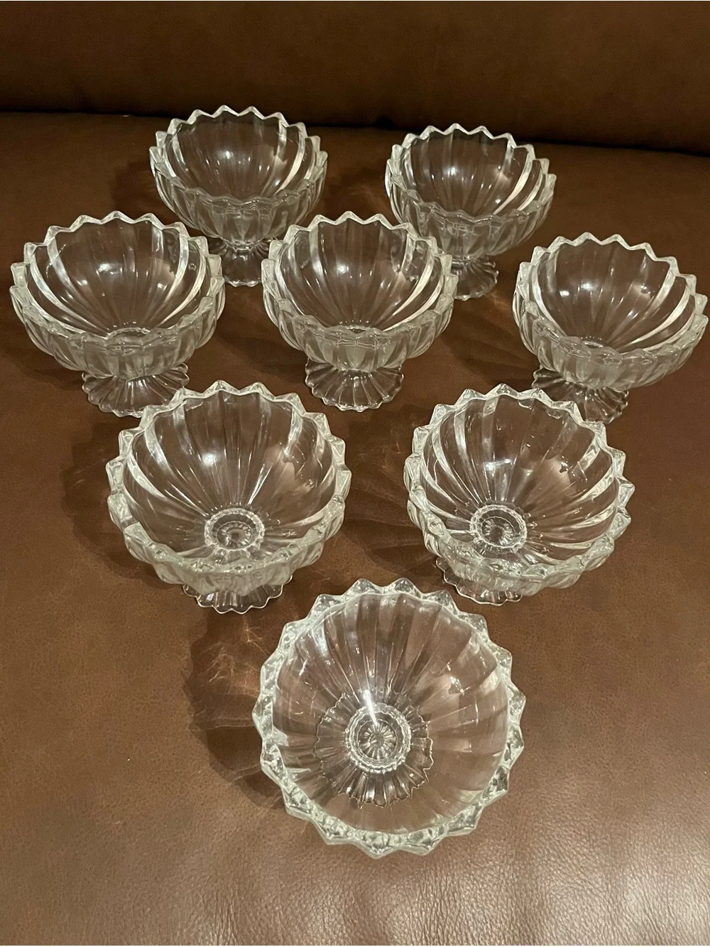 Tulip Clear Glass Dessert Cups - Set of 9